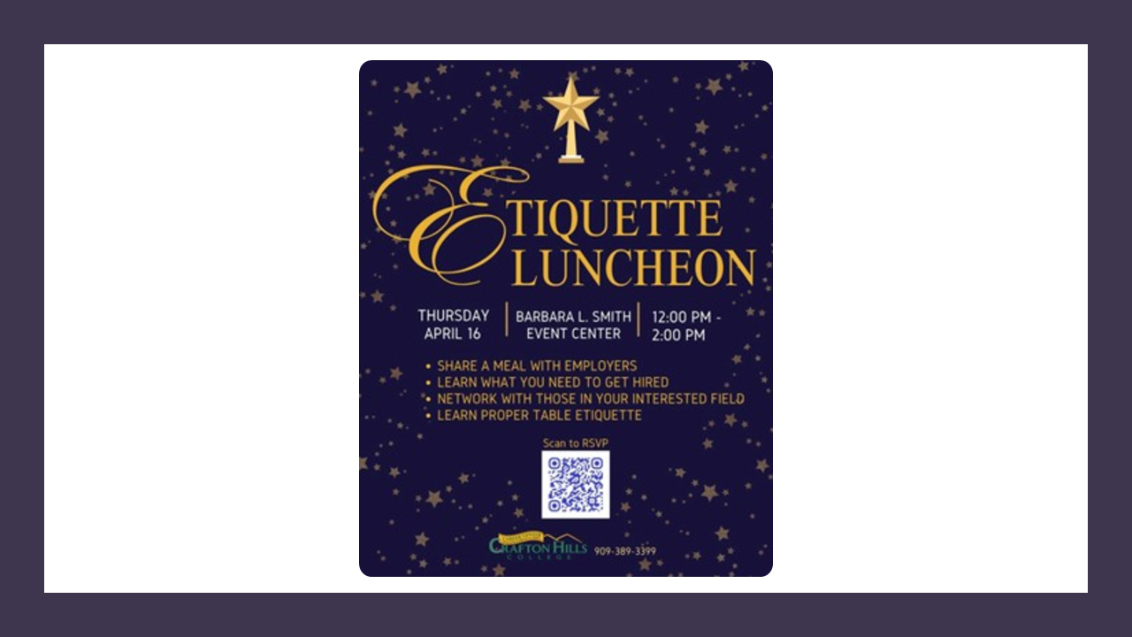 Etiquette Luncheon flyer