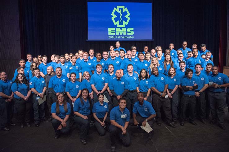 Students at EMT Graduation