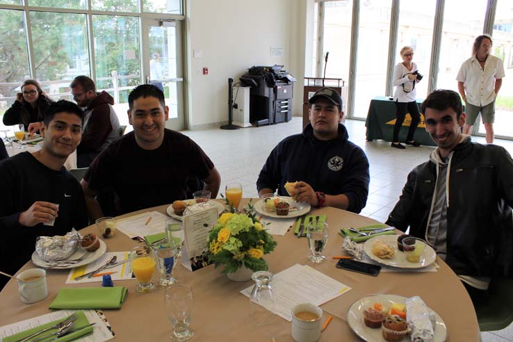 Students enjoying the Grad Breakfast