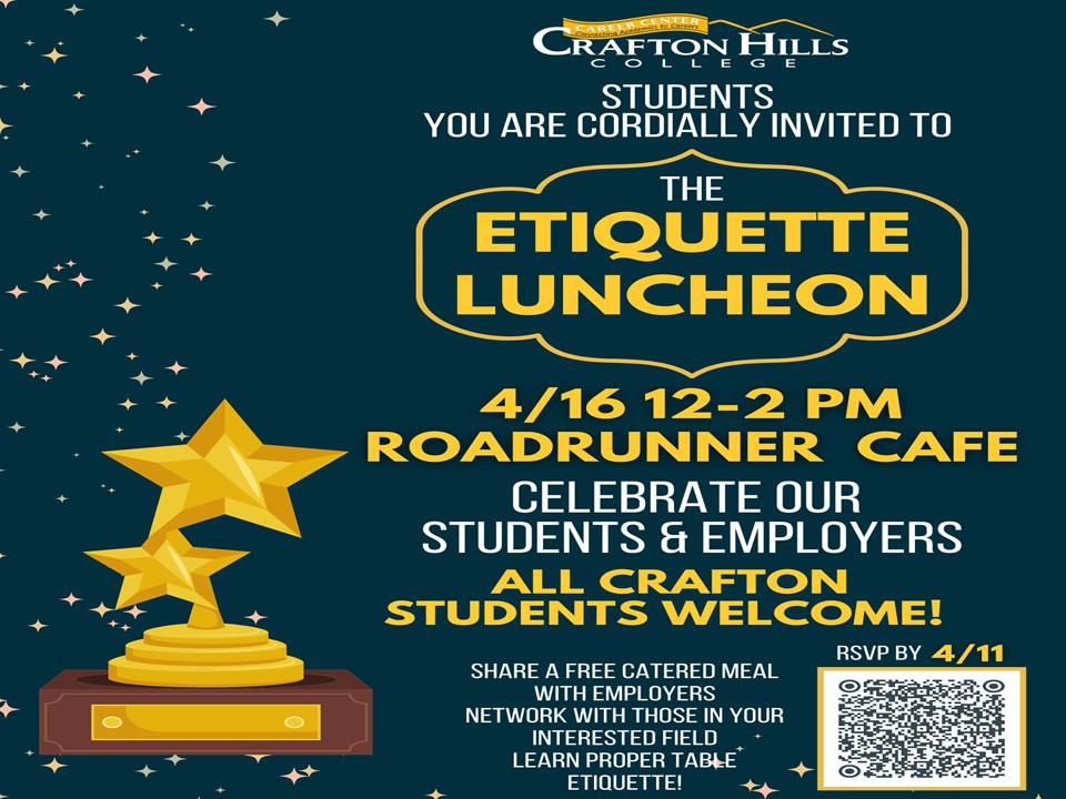 Etiquette Luncheon Student Flyer