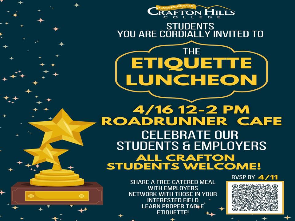 Etiquette Luncheon Student Flyer