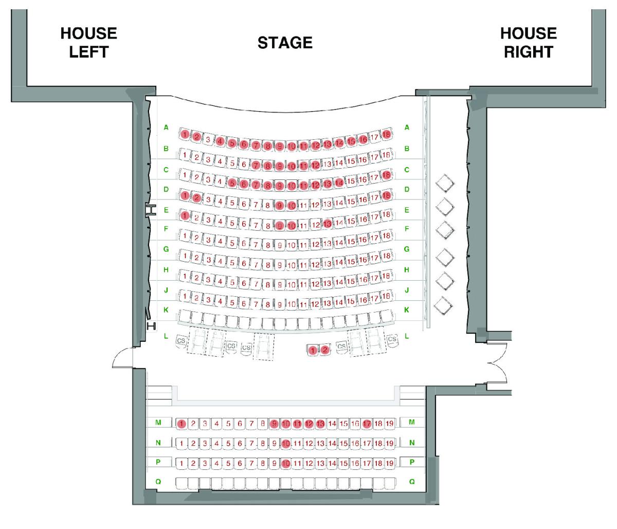 Theatre seating diagram