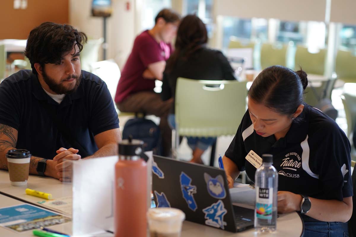 CHC Students at CSUSB Admit Day with mascots