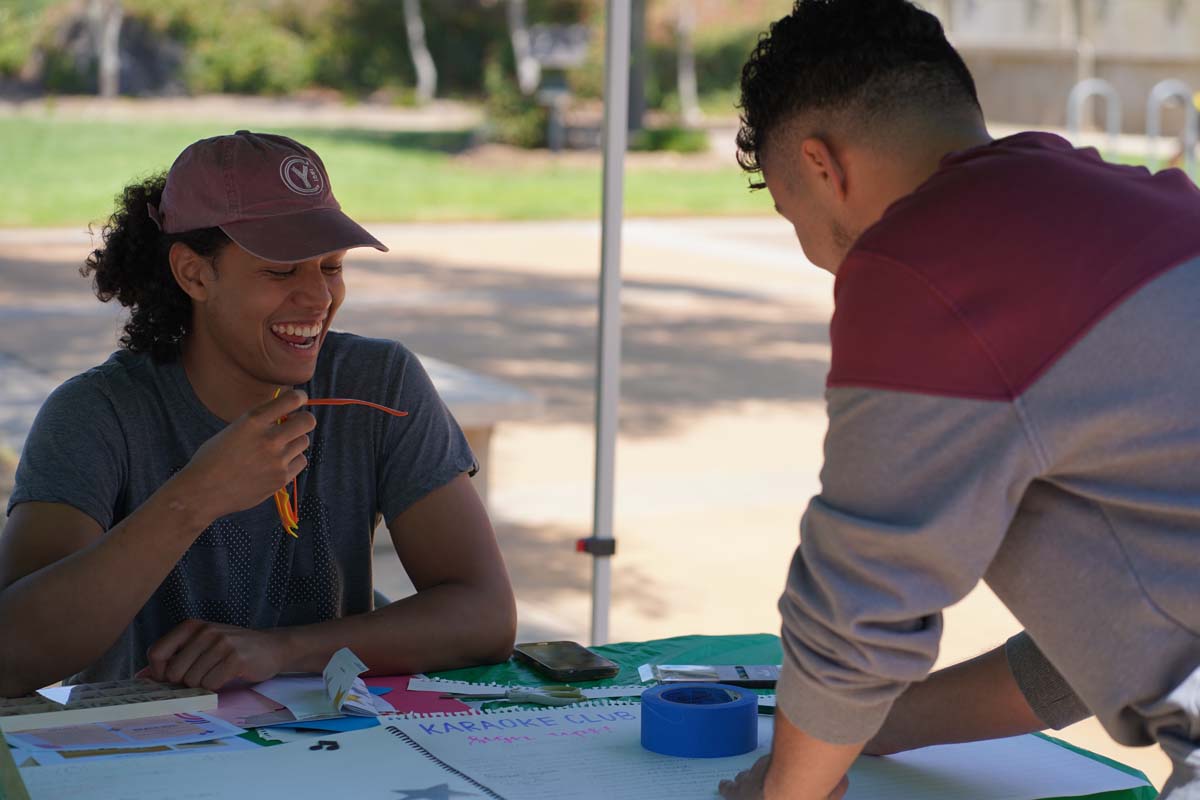 Students at Pre Club Rush Sneak Peek.