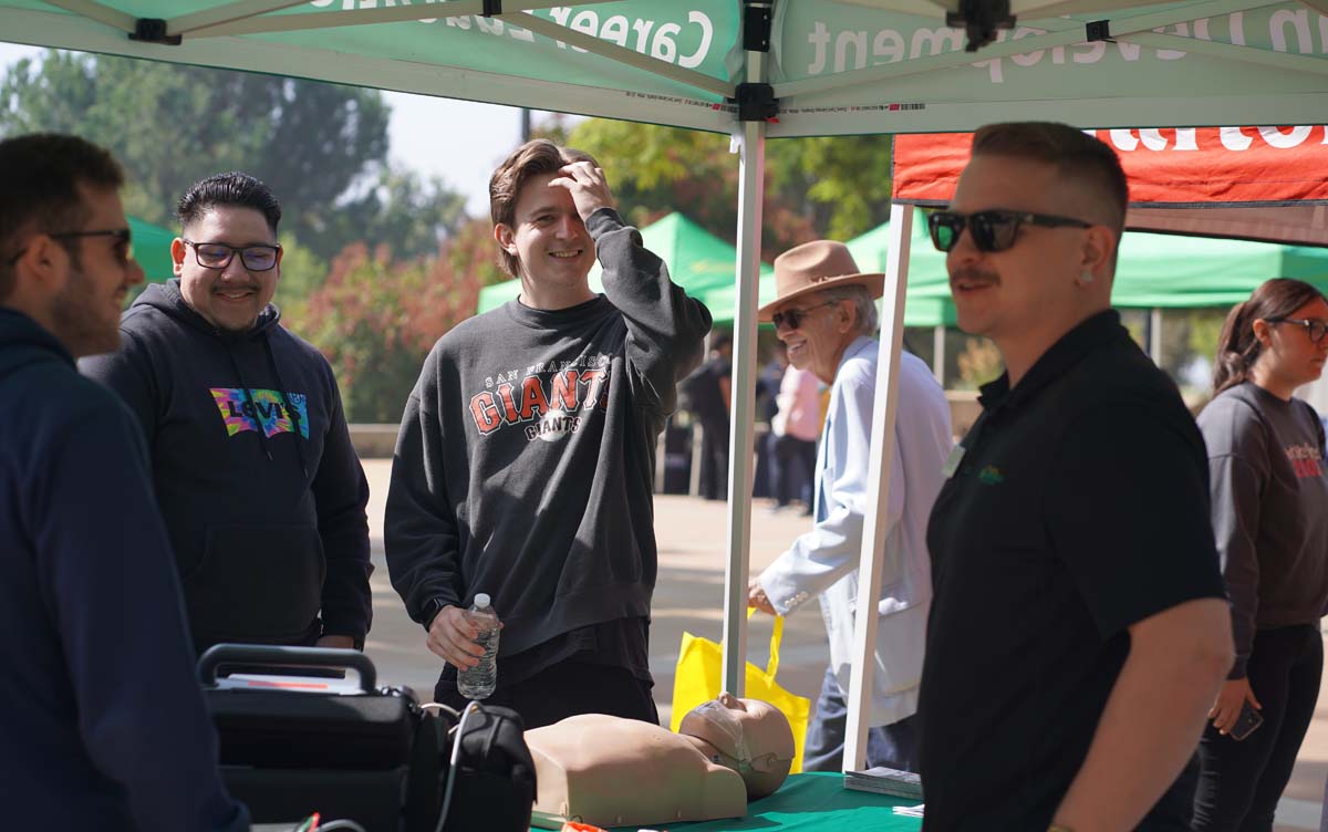 Students at the CHC Career Fair.