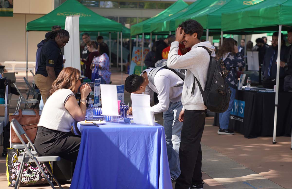 Students at the CHC Career Fair.