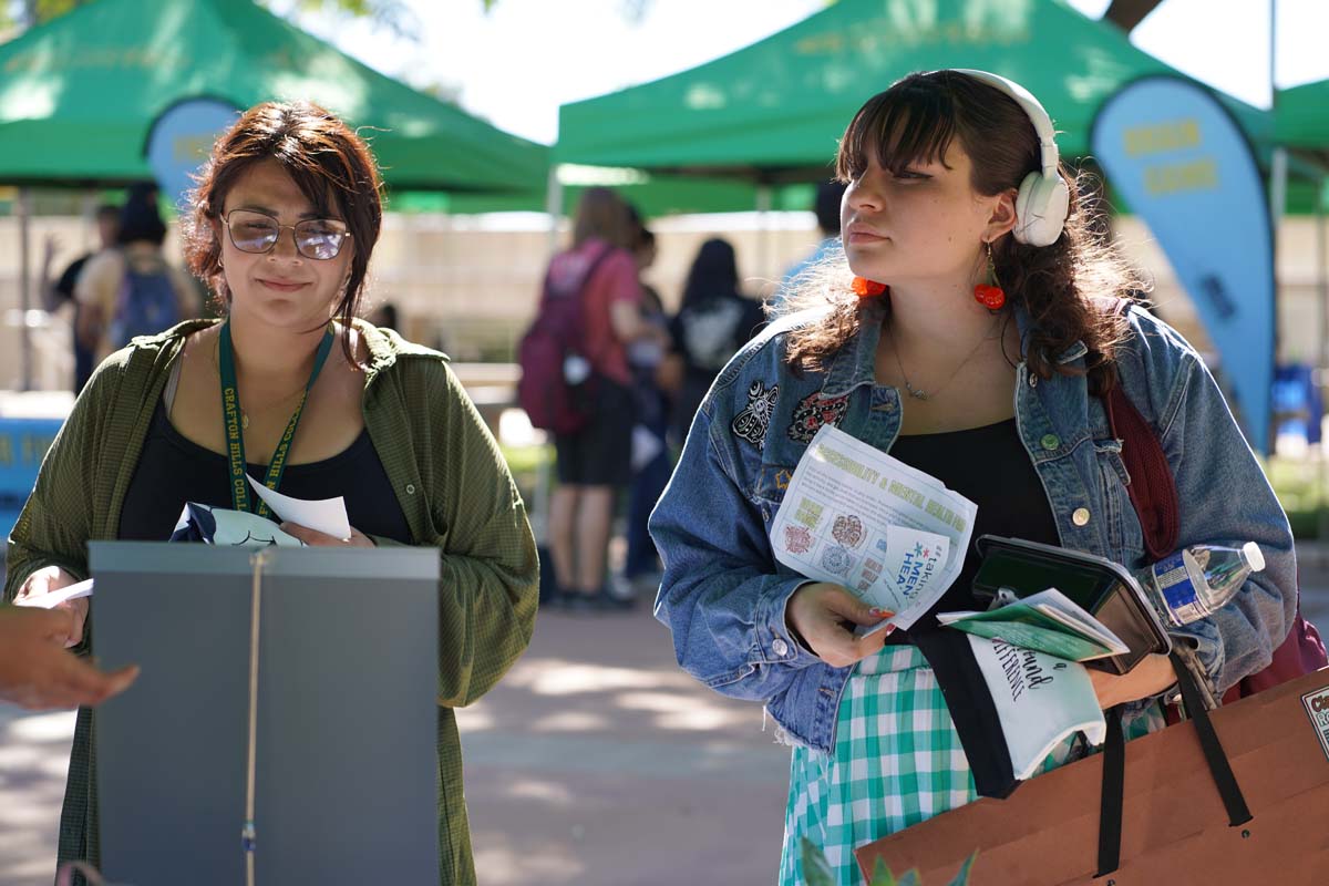 Students at CHC Accessibility and Mental Health Fair.