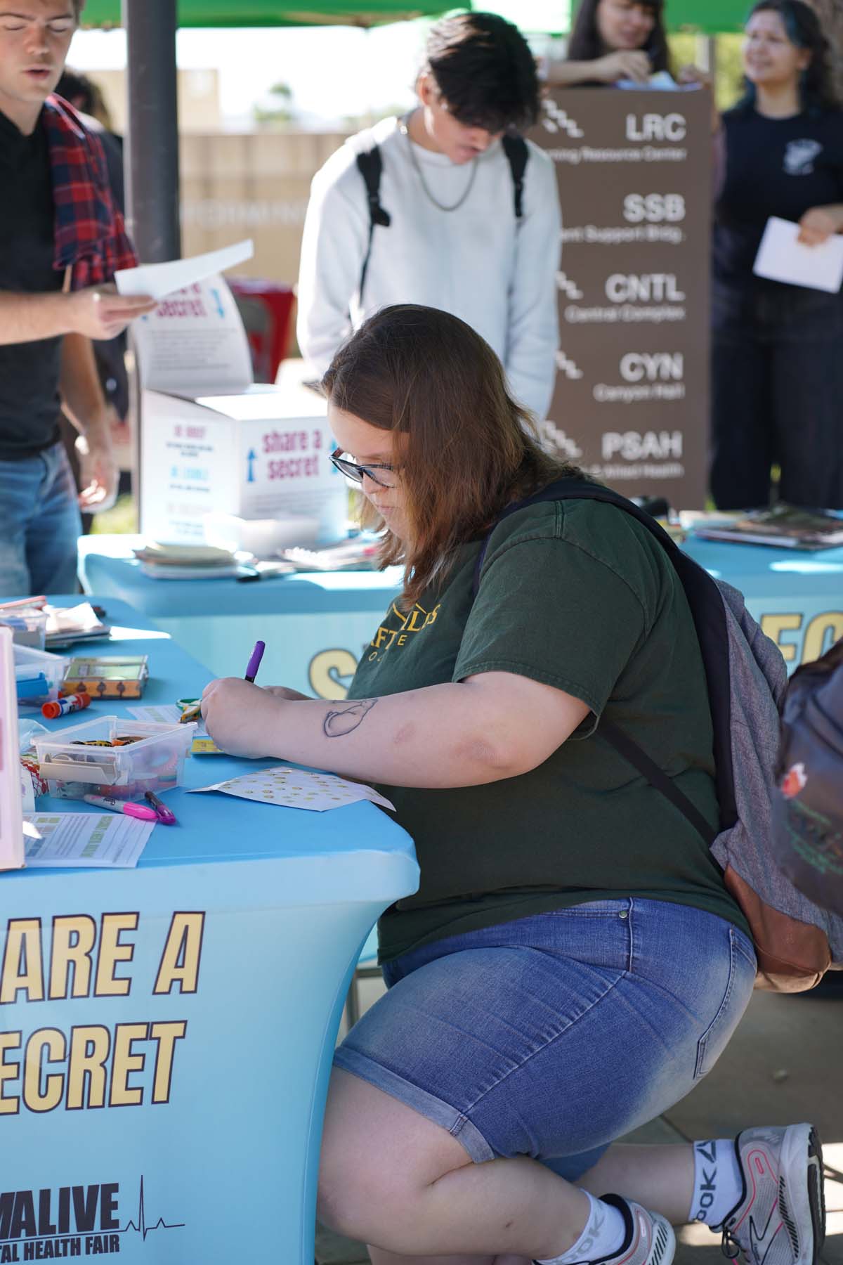 Students at CHC Accessibility and Mental Health Fair.