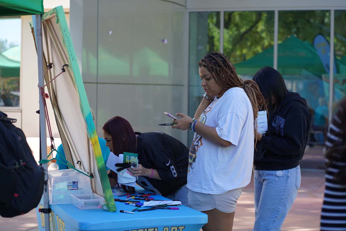 Students at CHC Accessibility and Mental Health Fair.