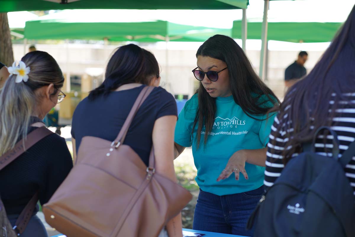 Students at CHC Accessibility and Mental Health Fair.