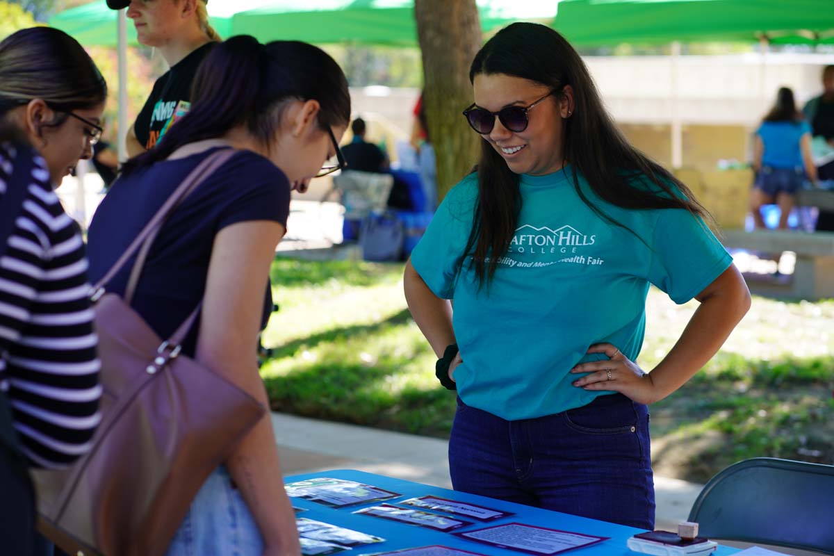 Students at CHC Accessibility and Mental Health Fair.