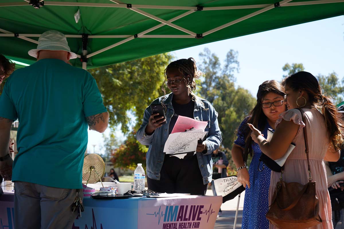 Students at CHC Accessibility and Mental Health Fair.