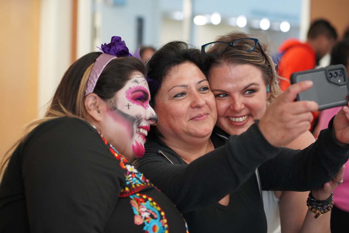 Attendee at Dia de los Muertos event at CHC.