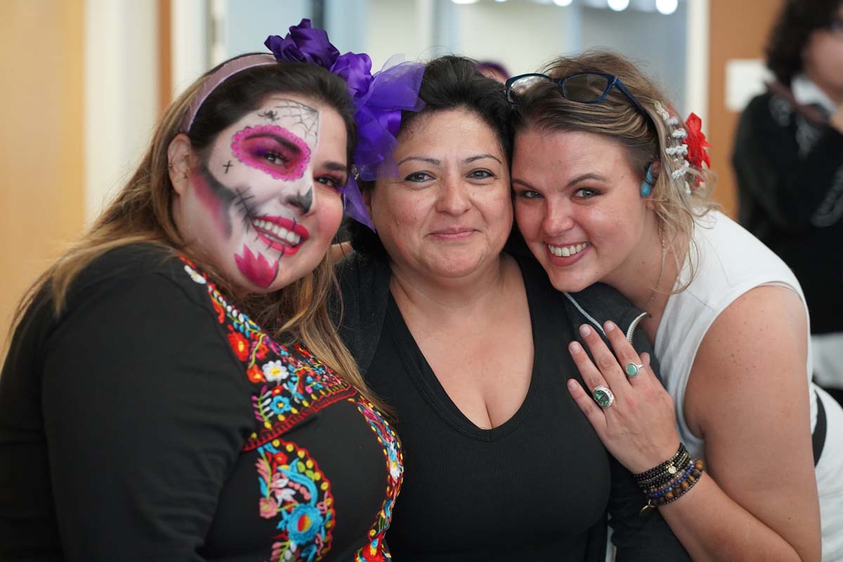 Attendee at Dia de los Muertos event at CHC.