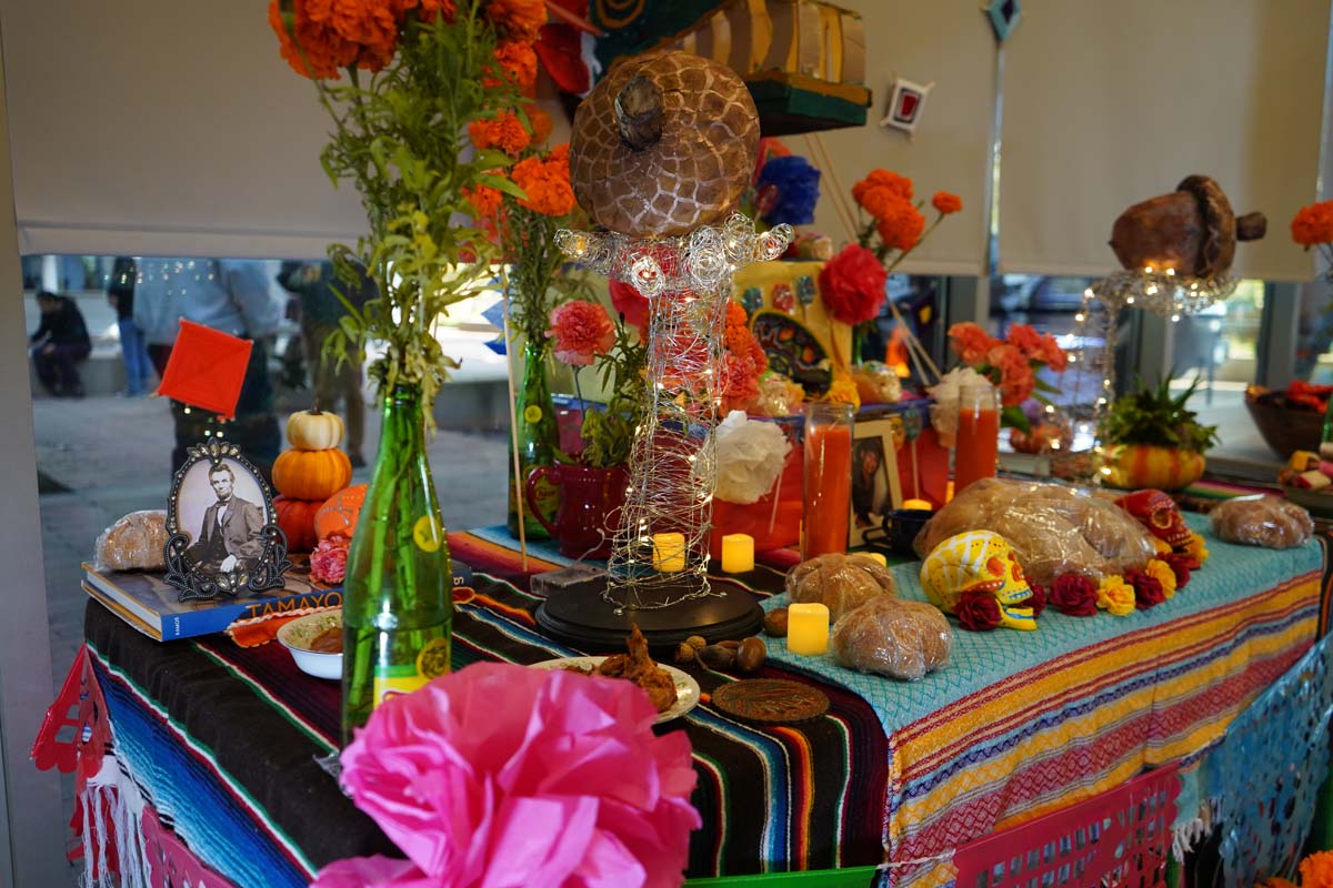 Attendee at Dia de los Muertos event at CHC.