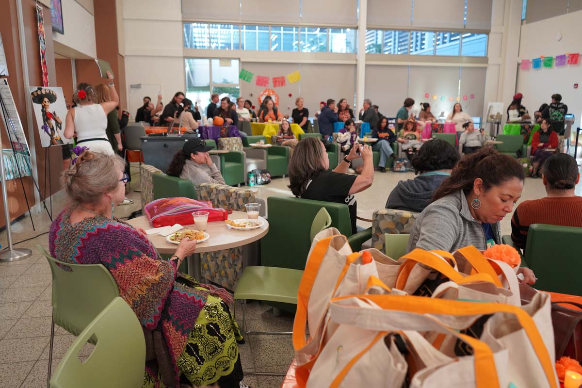 Attendee at Dia de los Muertos event at CHC.