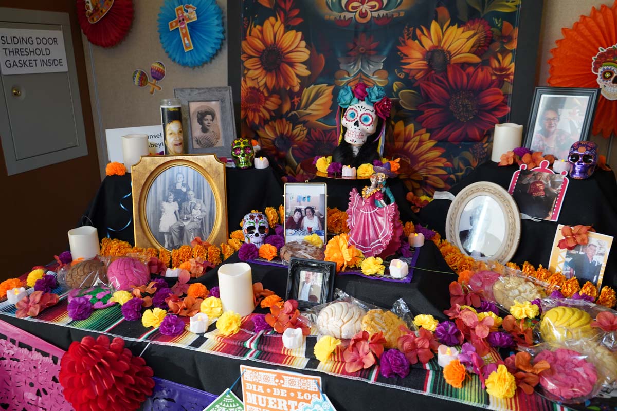 Attendee at Dia de los Muertos event at CHC.