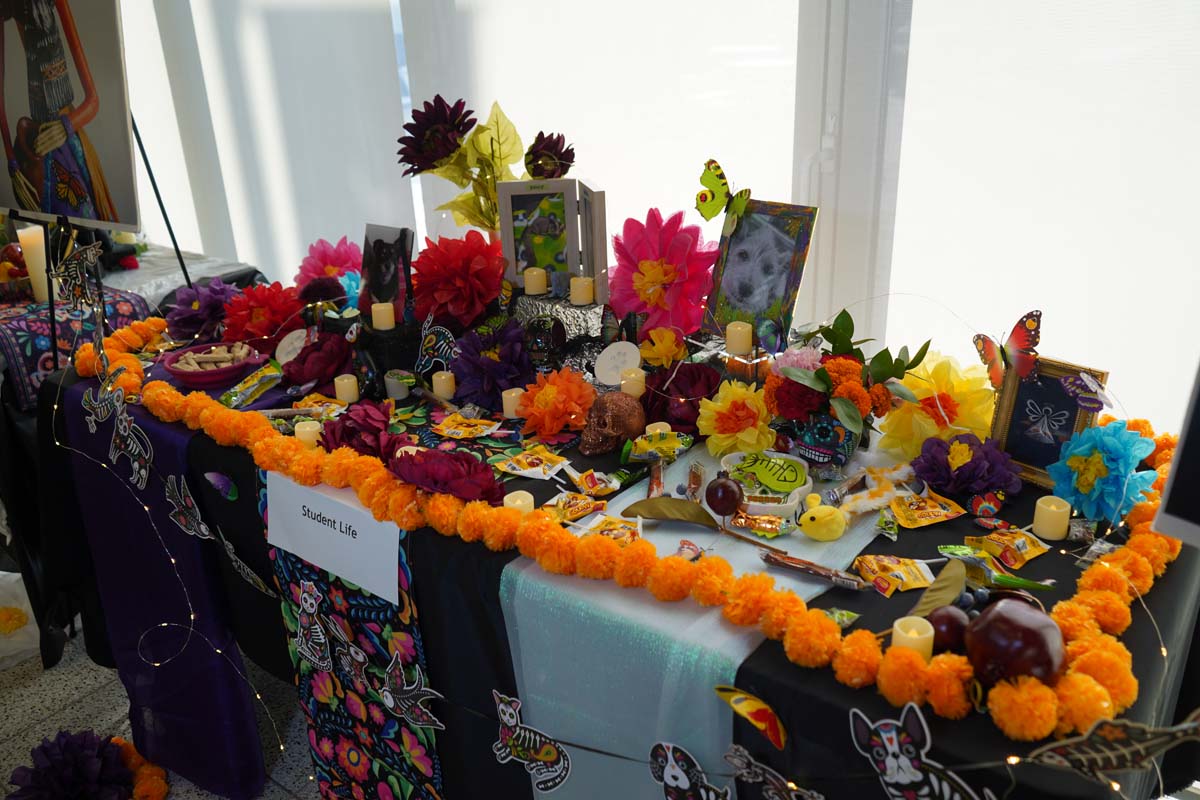 Attendee at Dia de los Muertos event at CHC.