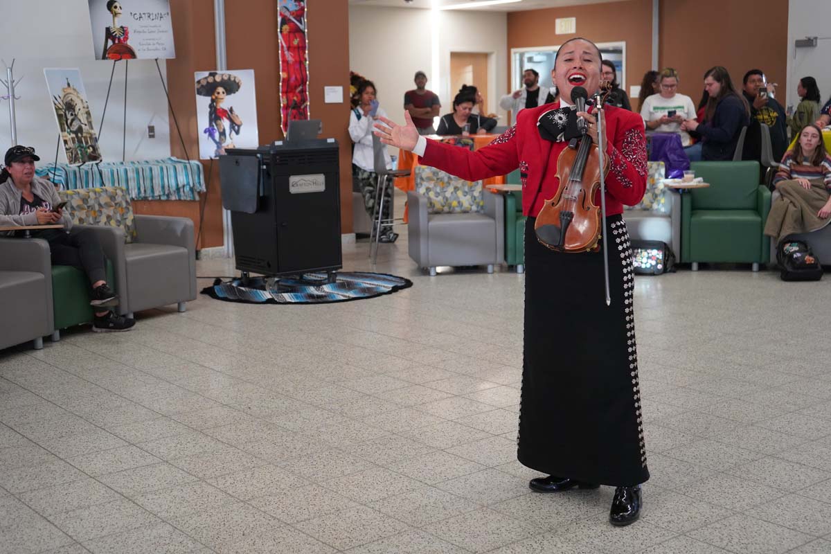 Attendee at Dia de los Muertos event at CHC.