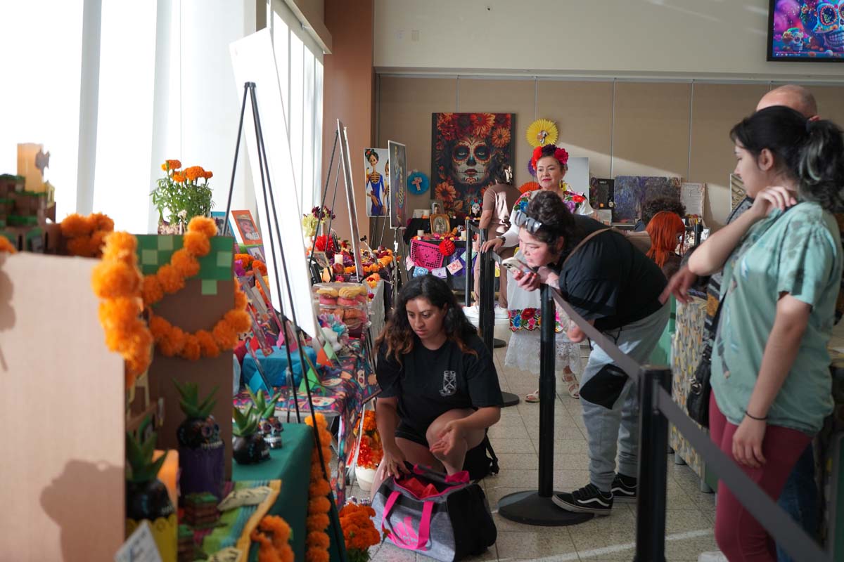 Attendee at Dia de los Muertos event at CHC.