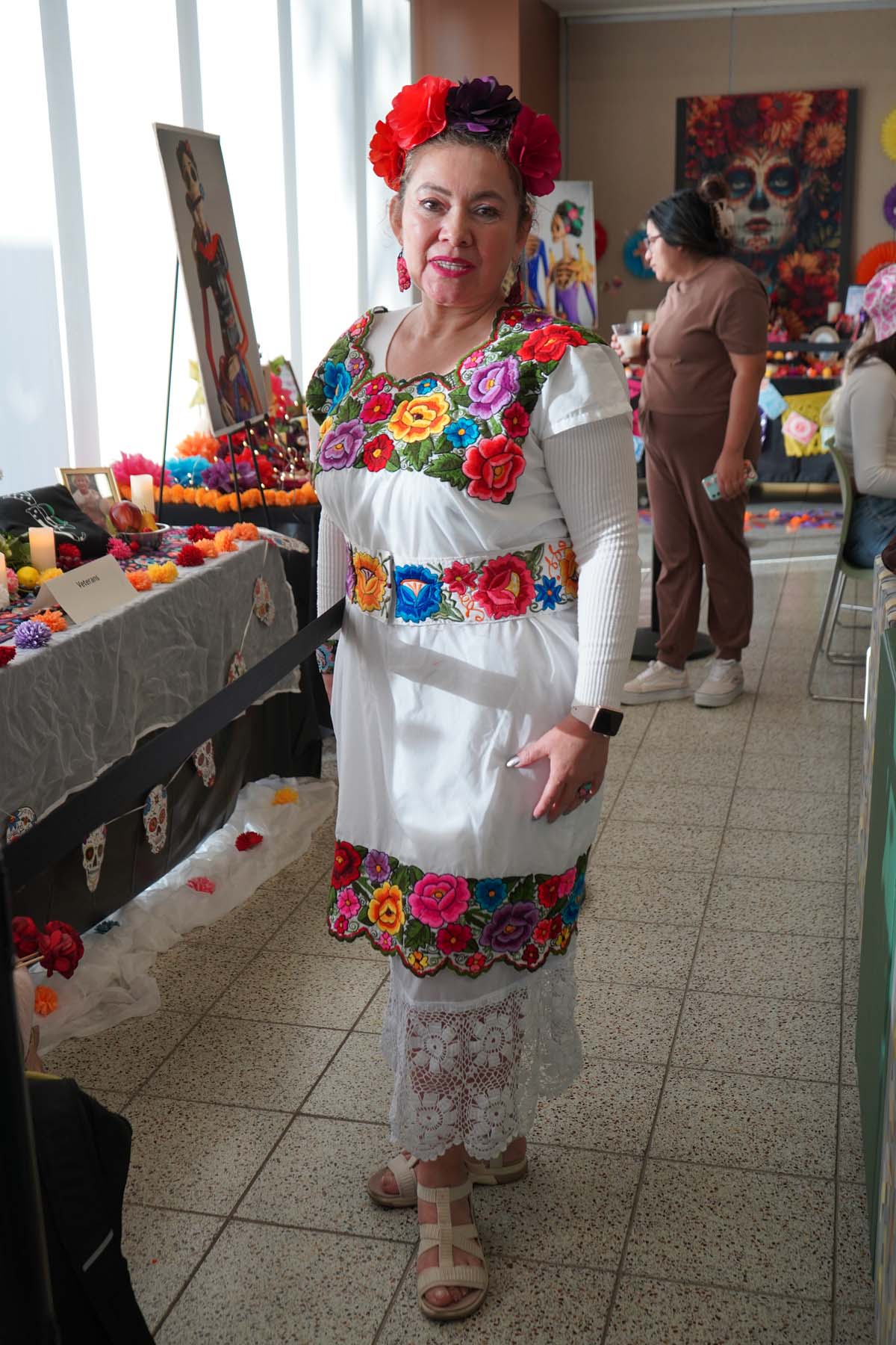 Attendee at Dia de los Muertos event at CHC.