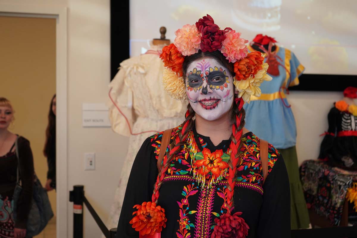 Attendee at Dia de los Muertos event at CHC.