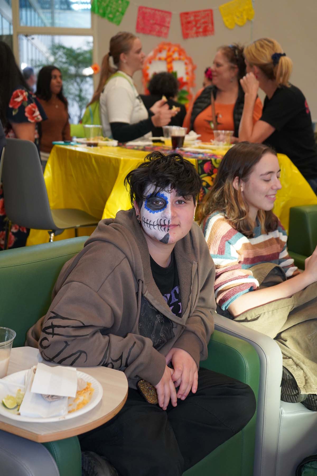 Attendee at Dia de los Muertos event at CHC.