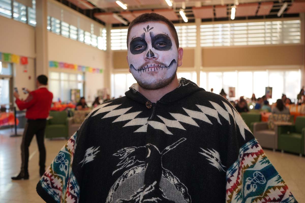 Attendee at Dia de los Muertos event at CHC.