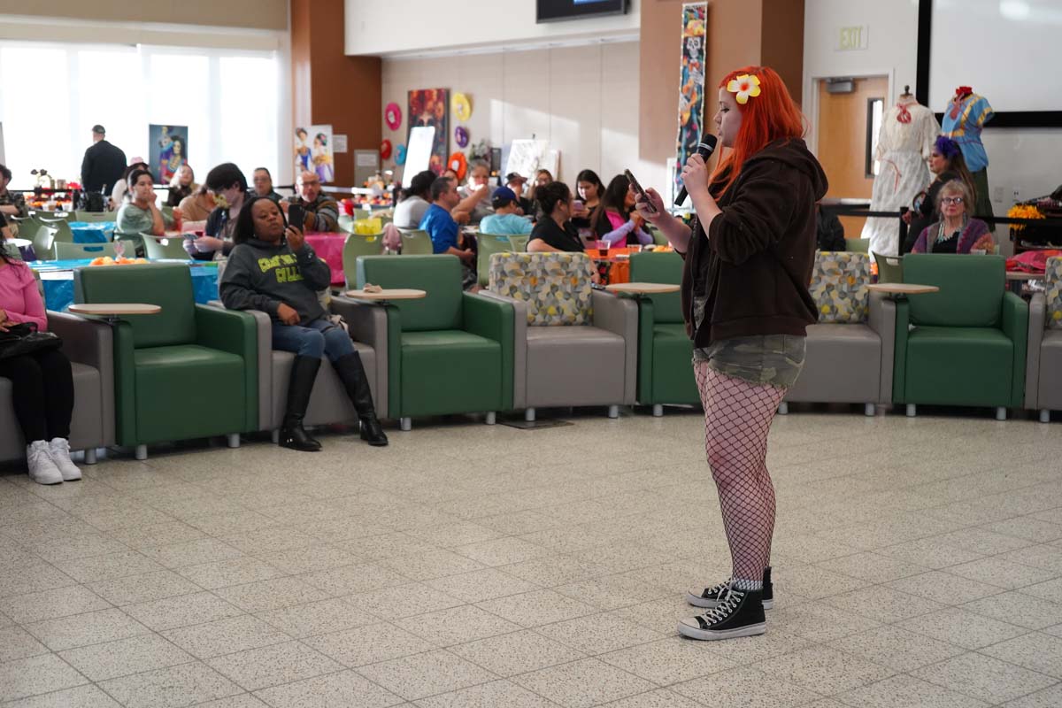 Attendee at Dia de los Muertos event at CHC.