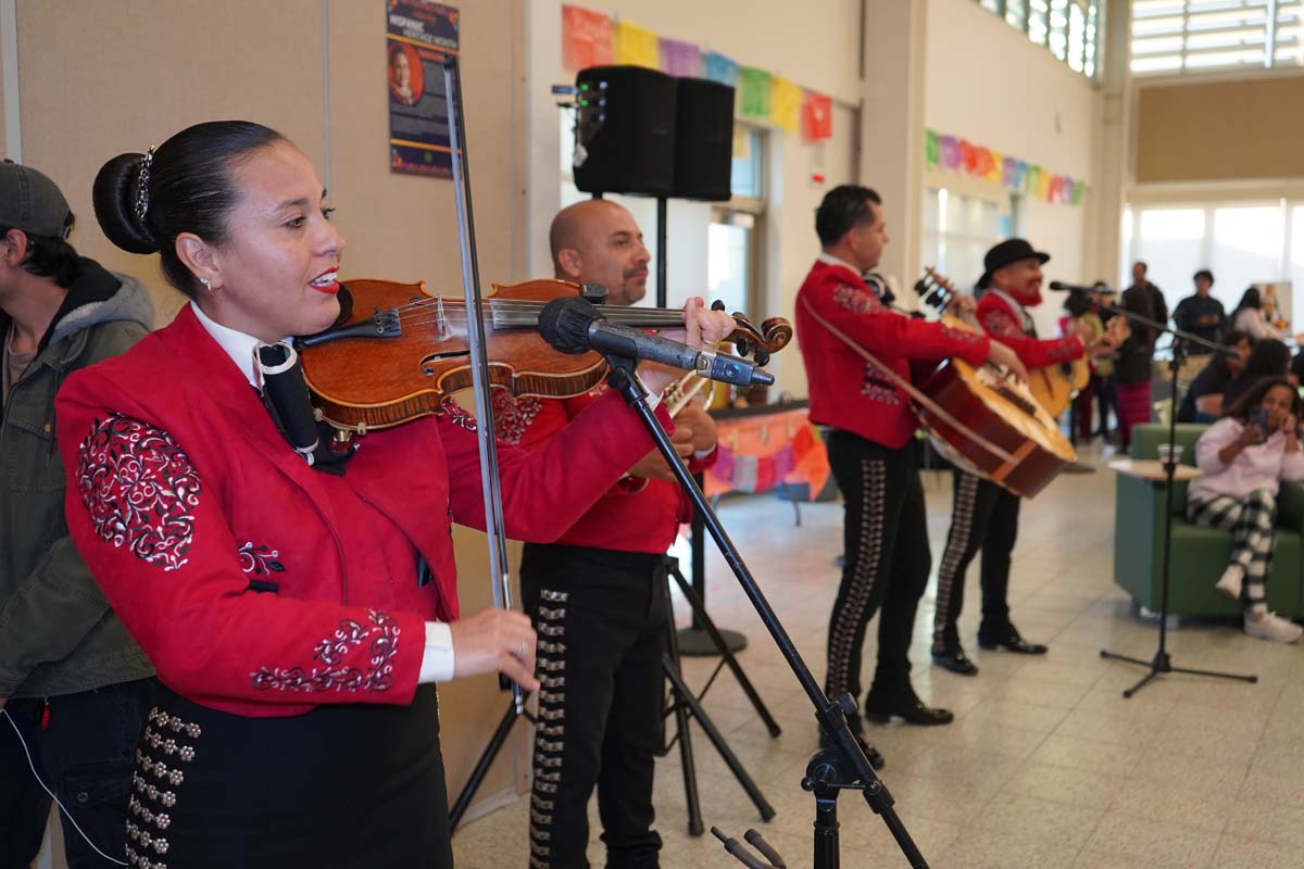 Attendee at Dia de los Muertos event at CHC.