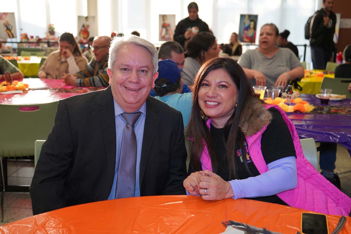 Attendee at Dia de los Muertos event at CHC.