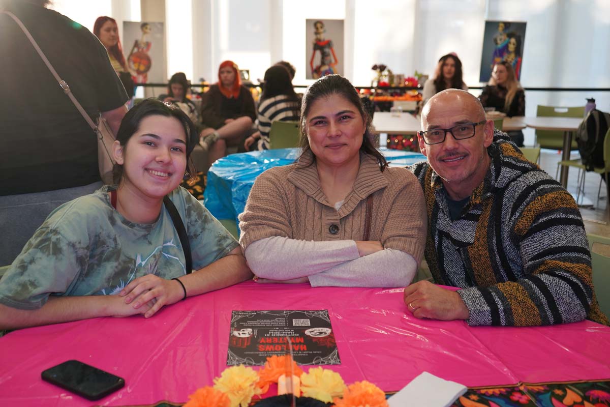 Attendee at Dia de los Muertos event at CHC.