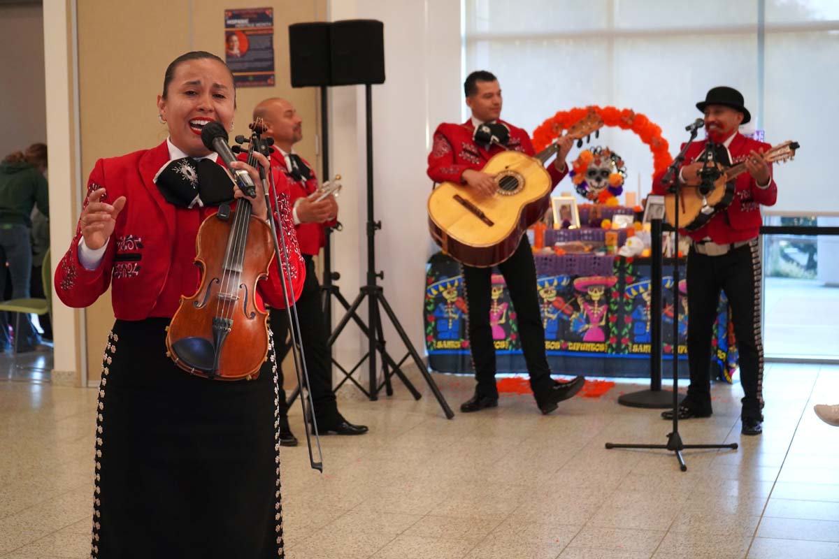 Attendee at Dia de los Muertos event at CHC.