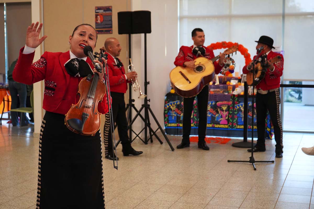 Attendee at Dia de los Muertos event at CHC.