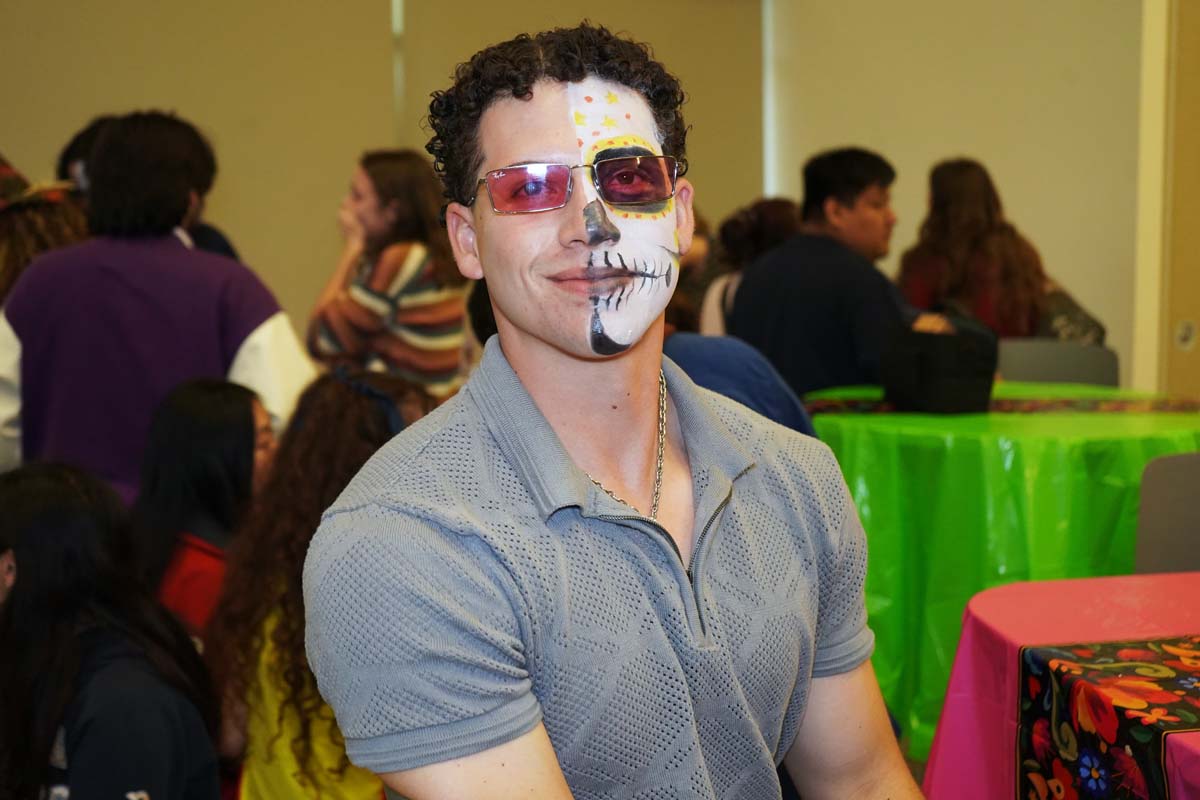 Attendee at Dia de los Muertos event at CHC.