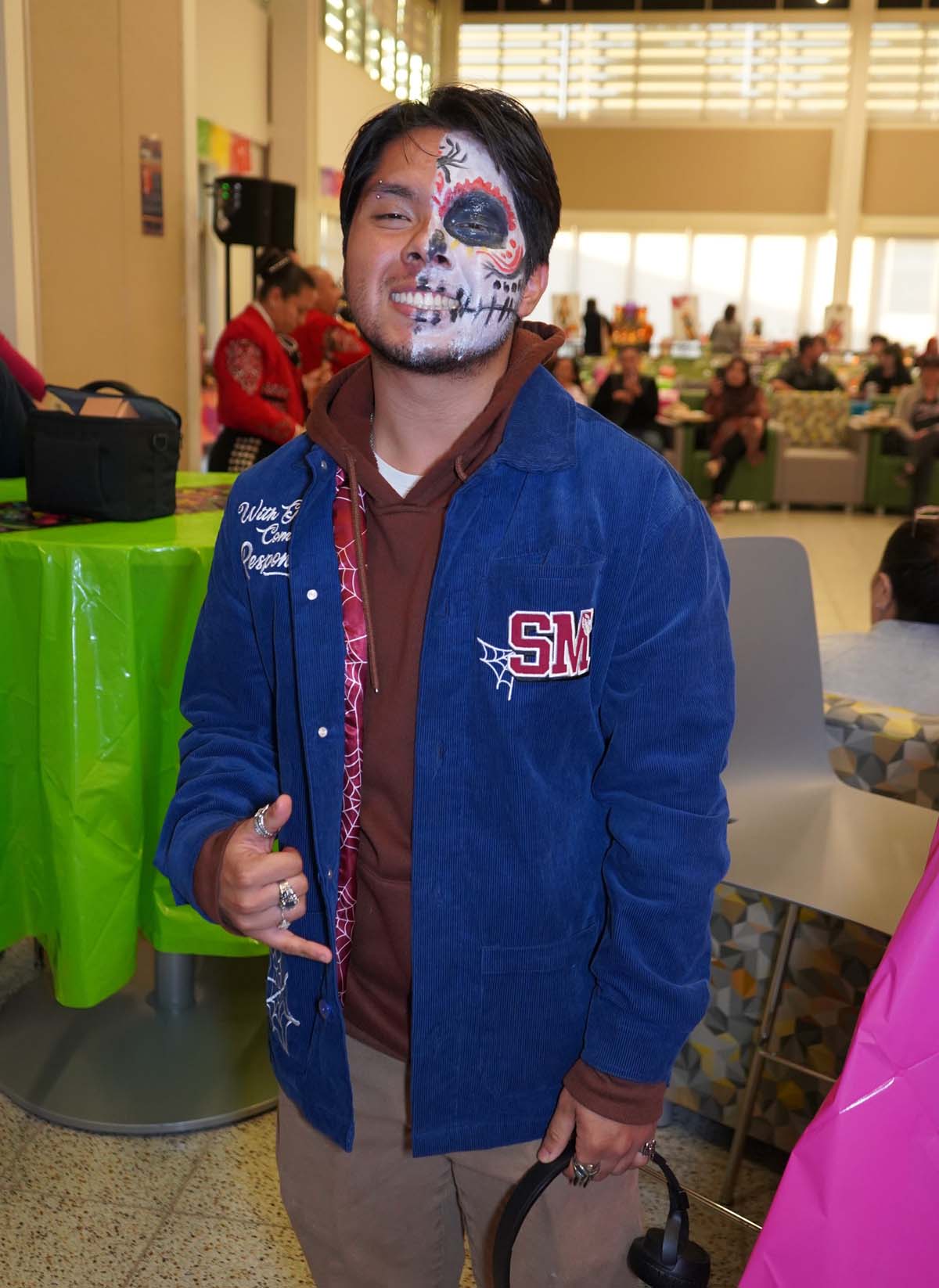 Attendee at Dia de los Muertos event at CHC.