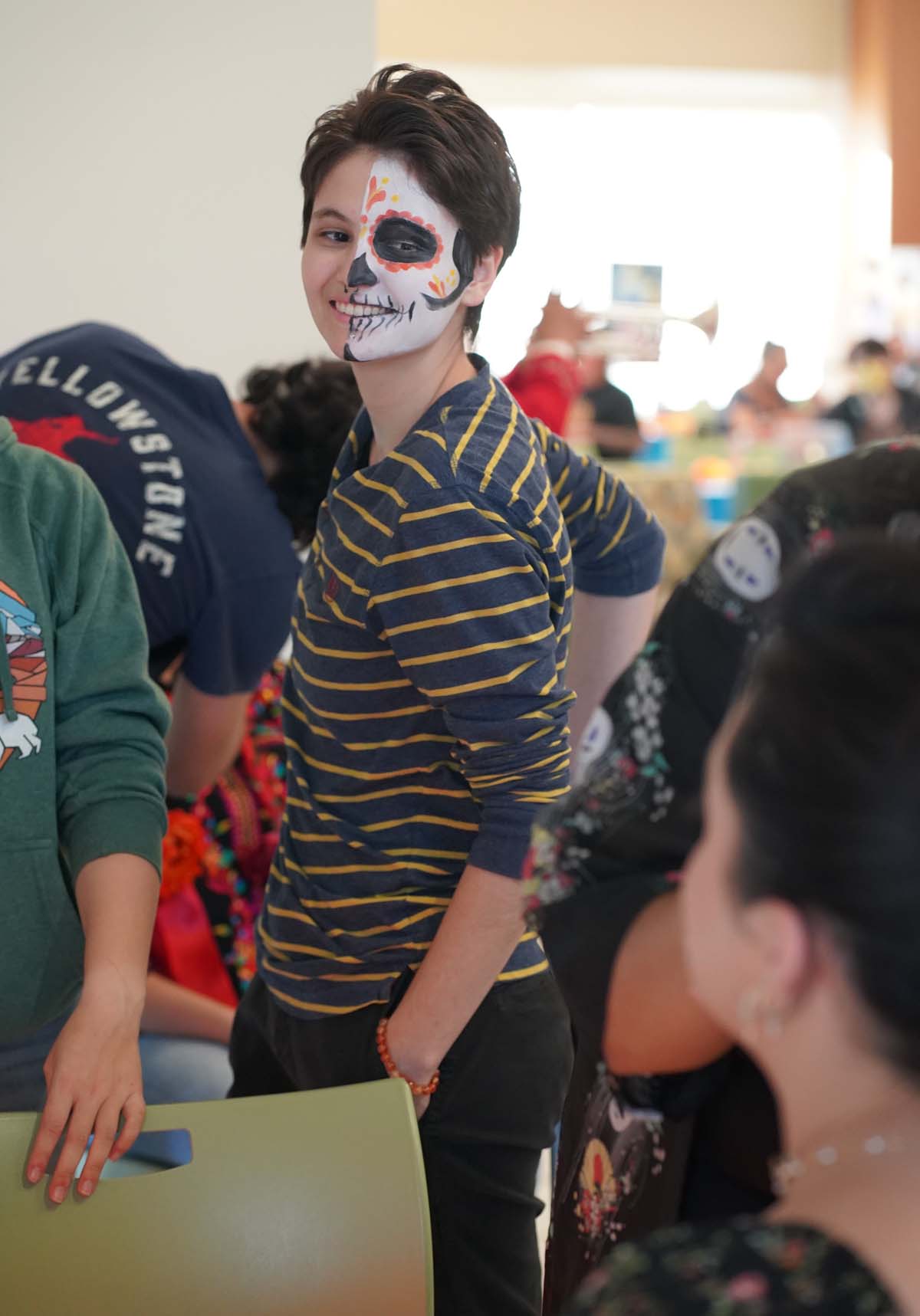 Attendee at Dia de los Muertos event at CHC.