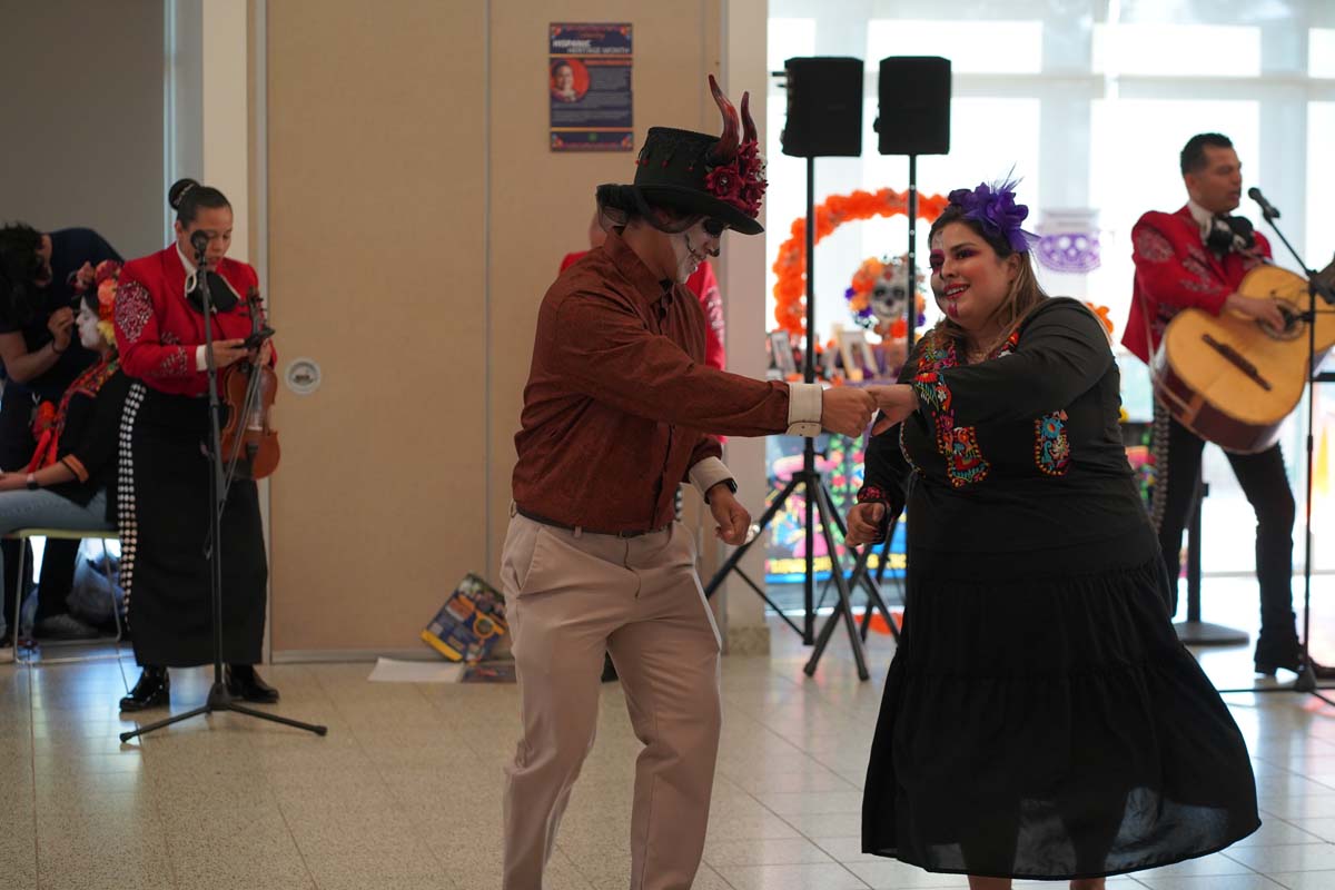 Attendee at Dia de los Muertos event at CHC.