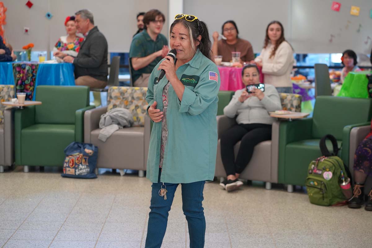 Attendee at Dia de los Muertos event at CHC.