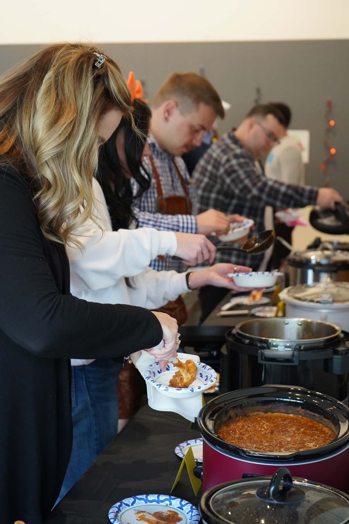 CHC staff and faculty attend a chili cook off.