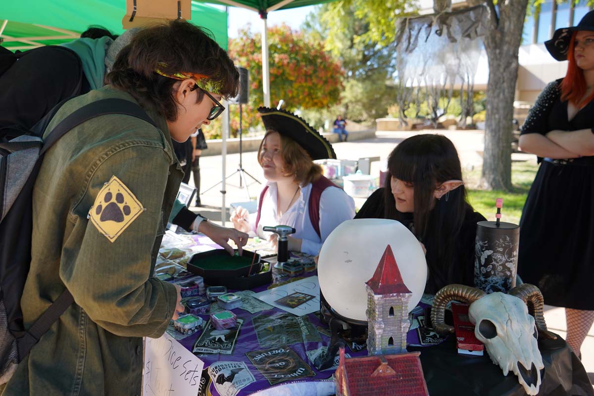 Students in costume at Halloween-themed Club Rush.