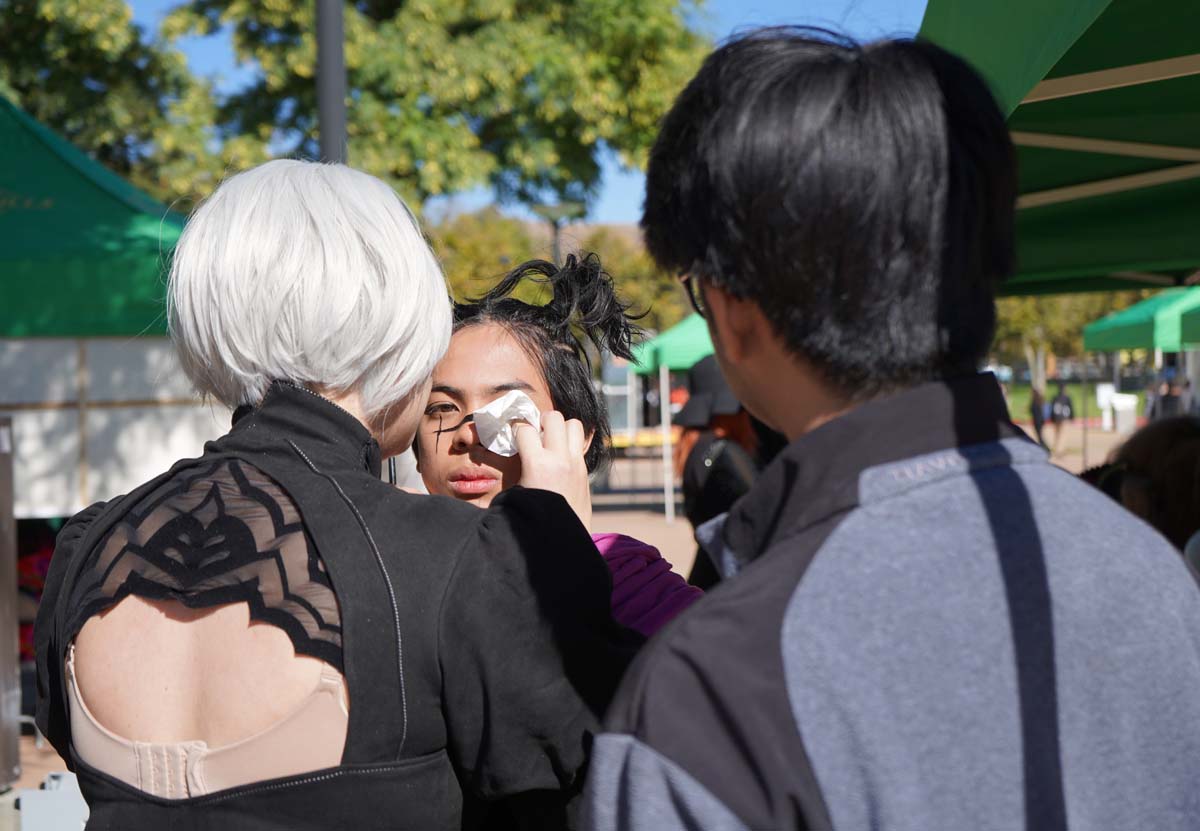 Students in costume at Halloween-themed Club Rush.