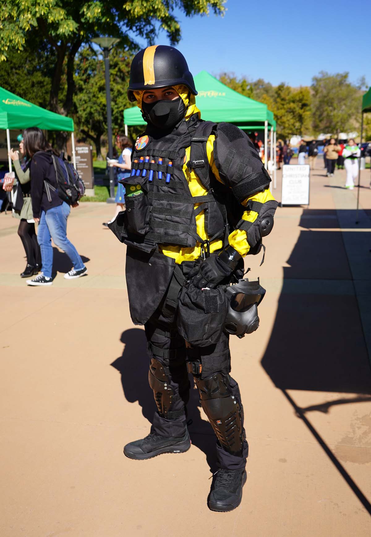 Students in costume at Halloween-themed Club Rush.