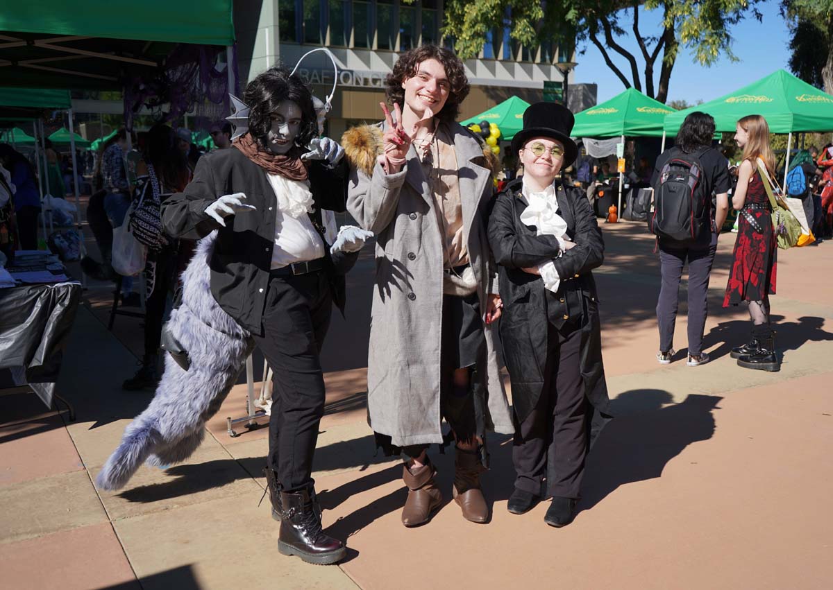 Students in costume at Halloween-themed Club Rush.