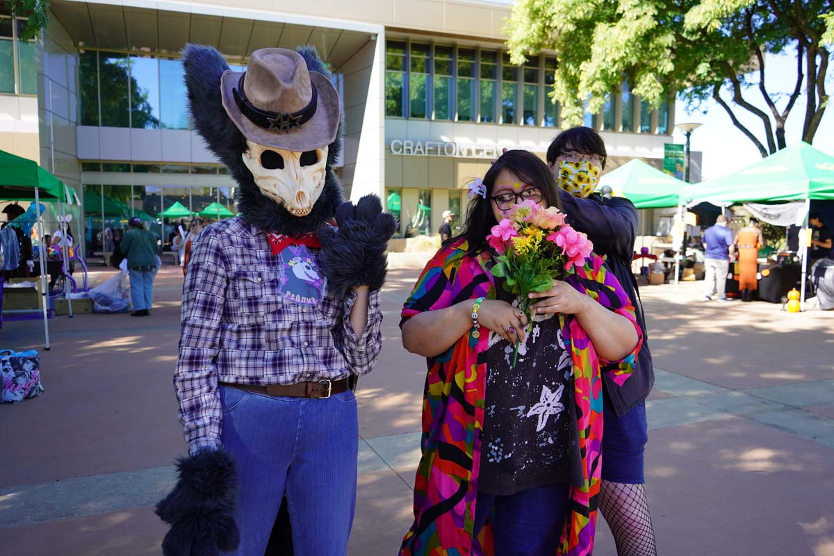 Students in costume at Halloween-themed Club Rush.