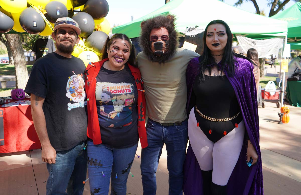 Students in costume at Halloween-themed Club Rush.