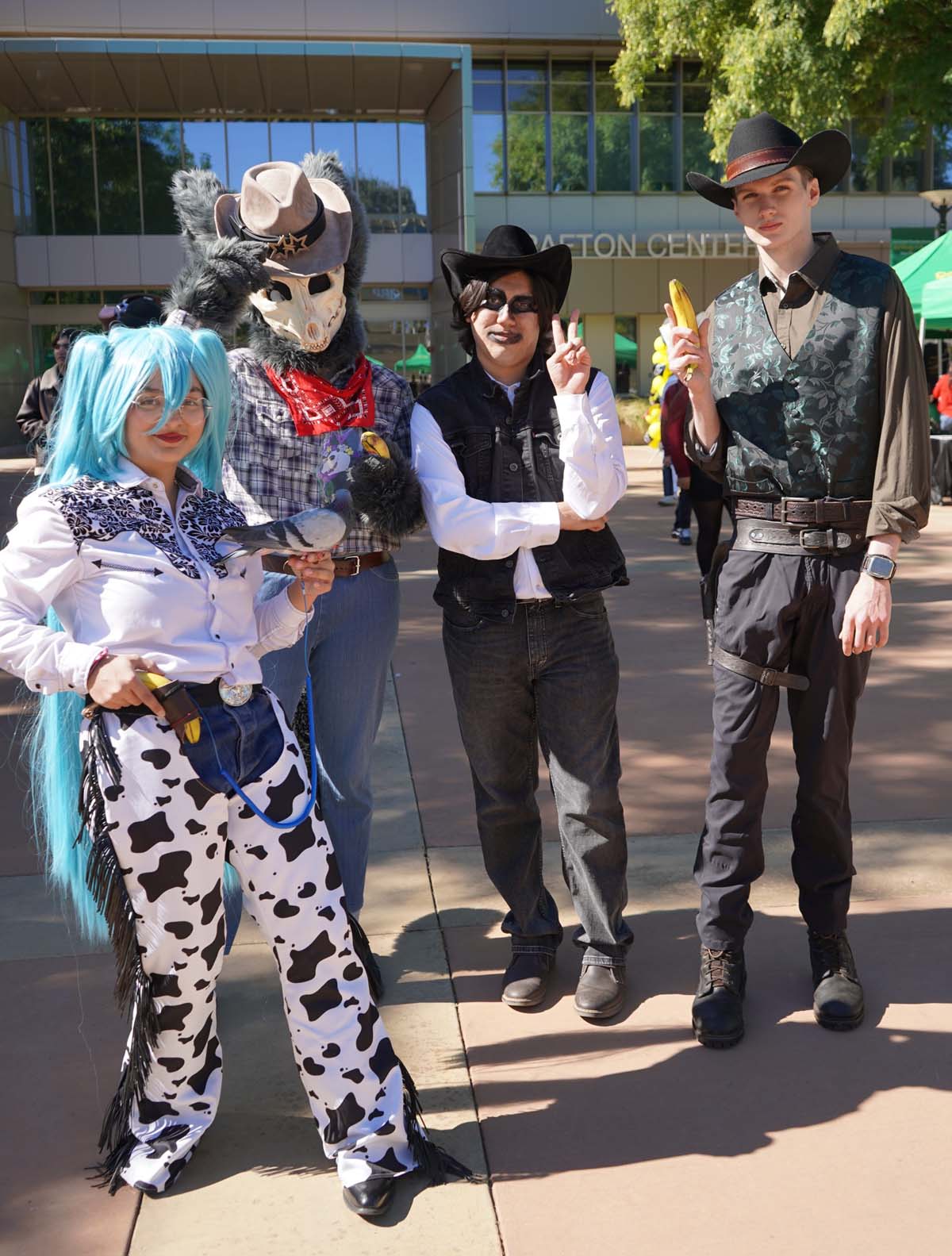 Students in costume at Halloween-themed Club Rush.