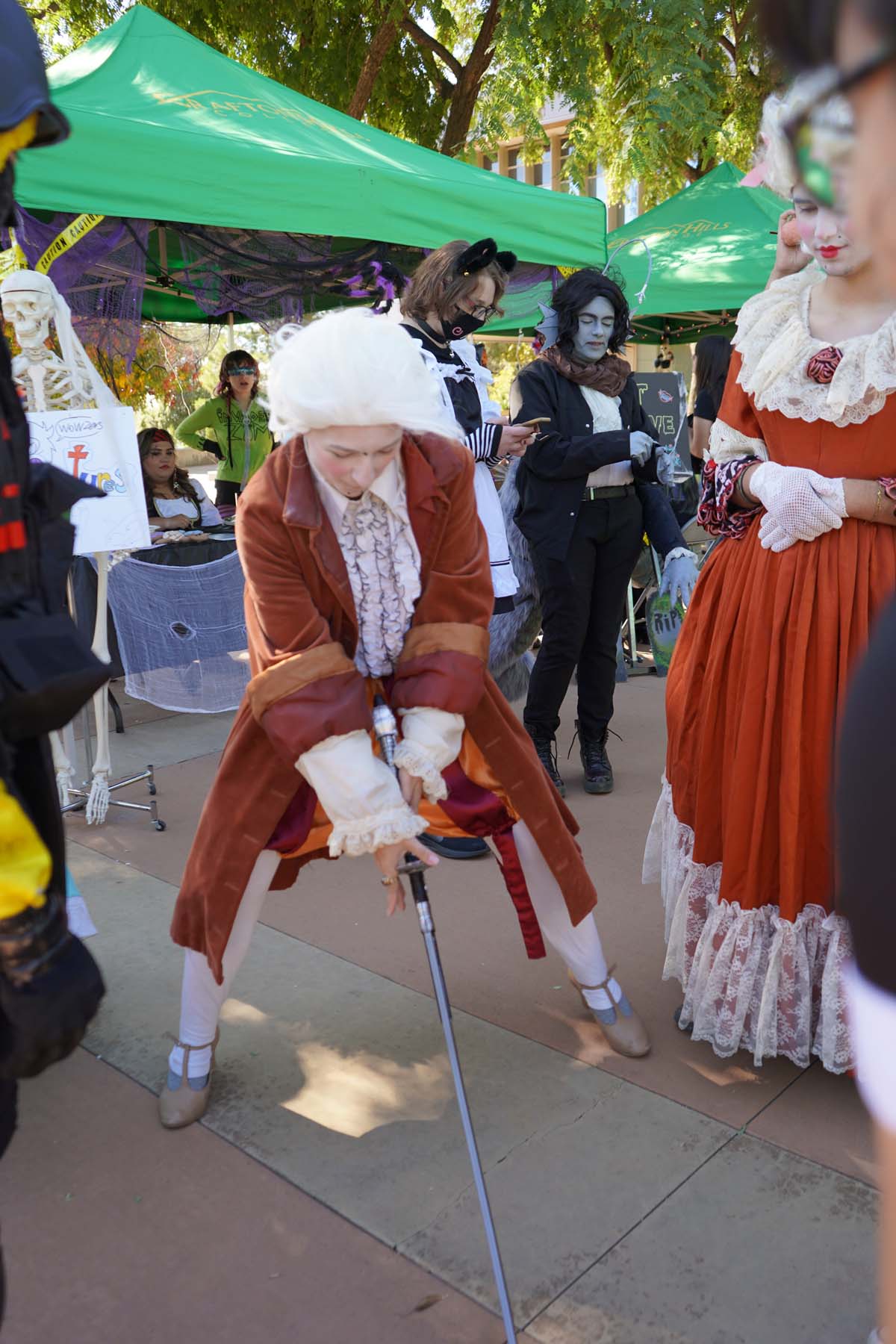 Students in costume at Halloween-themed Club Rush.