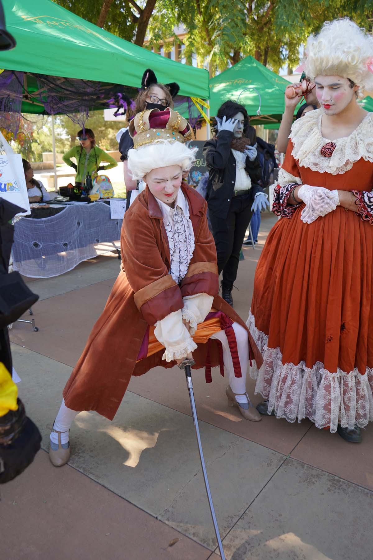 Students in costume at Halloween-themed Club Rush.