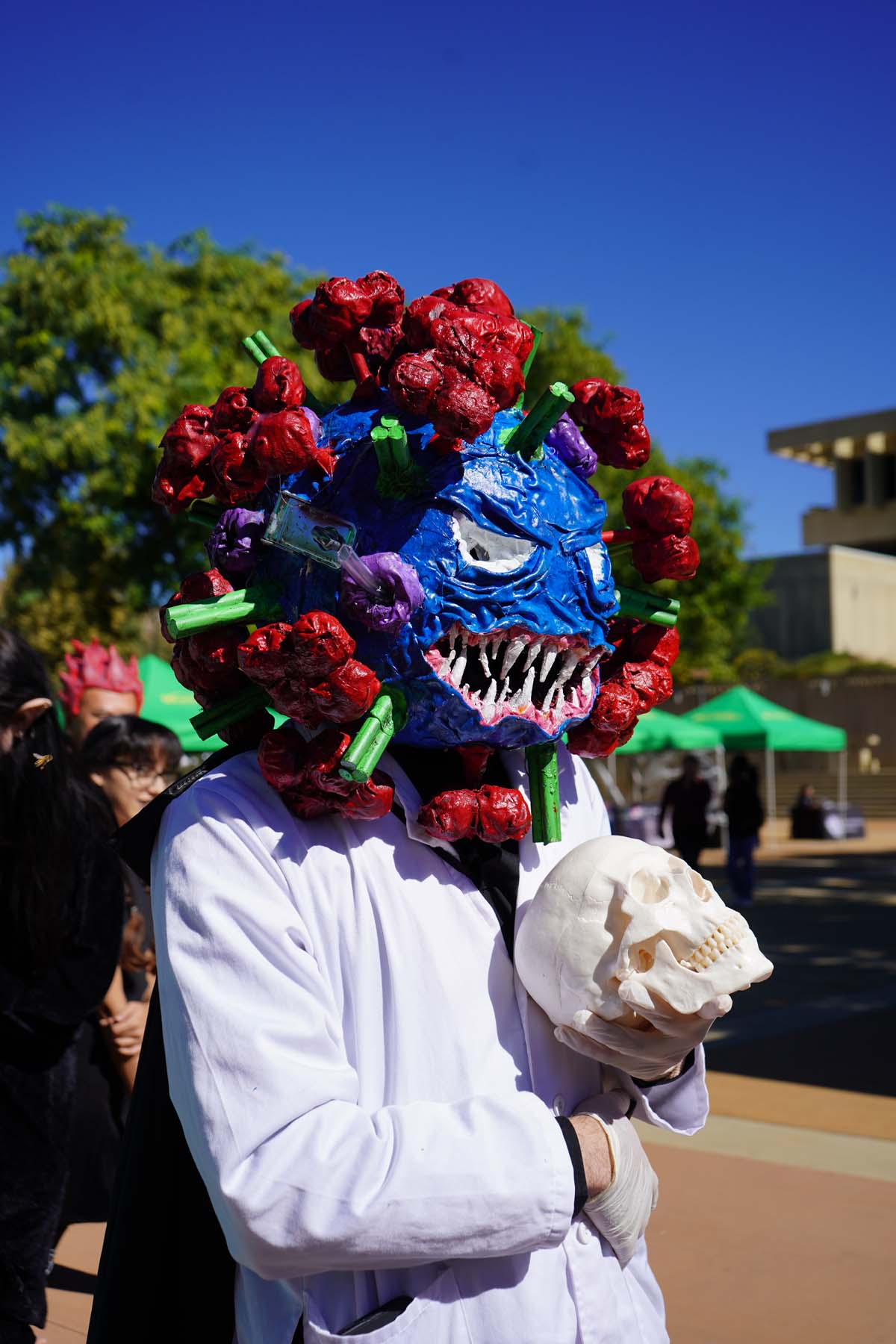 Students in costume at Halloween-themed Club Rush.